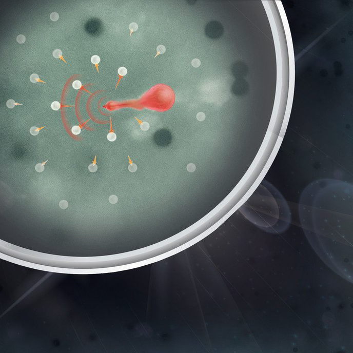 Раковая клетка проникает в здоровые ткани, проталкивая их с помощью своих выступов